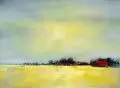 Günther Rothe, Rapsfeld, 2001, Öl auf Leinwand