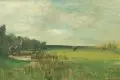 Willy Seiler, Auenlandschaft / Kleine japanische Szene. Wohl 1930er Jahre, Öl auf Leinwand