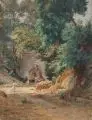 Arthur Fedor Förster, Frauen beim Wasserholen, 1894, Aquarell