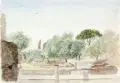 Therese Judeich, (zugeschr.), Südliche Ruinenlandschaft. 2. H. 19. Jh, Aquarell auf leichtem Karton
