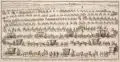 Michael Rößler, Einzug Sr. Excellentz des königl. französischen Ambassadeurs Herrn Grafen von Belle Isle in Franckfurt am Main, den 18. Januarij 1742, 1742, Radierung auf Bütten nach einer Zeichnung von J.N