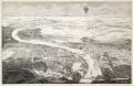Eduard Kretzschmar, Dresden auf der Vogelschau, Um 1850, Holzschnitt