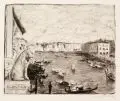 Paul Paeschke, Canal Grande vom Ca' d'Oro, Radierung auf Bütten