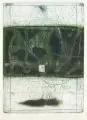 Anton Paul Kammerer, R, 1987, Farbradierung und Roulette auf festem Bütten