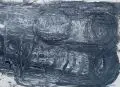 Osmar Osten, Graue Strukturen auf weißem Grund, Wohl 1990, Gouache