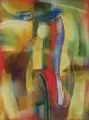 Günther Rothe, Figurenkomposition, 1994, Farbige Pastellkreide