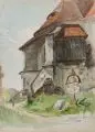 Wilhelm Claudius, Eschdorf, 1883, Aquarell