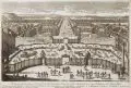Pierre Aveline, Fünf Darstellungen des Schlosses Versailles. Wohl 18. Jh, Kupferstiche auf Bütten