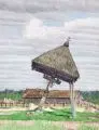 Max Helas, Herrgottsbild am Schützengraben, 1916, Aquarell