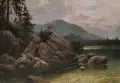 Hermann Bever, Bergsee, Um 1870, Öl auf Leinwand