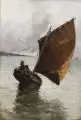 Frank Myers Boggs, Segelboot in der Wende vor der Küste von Dieppe