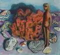 Artur Buschmann, Puppe mit Koralle und Muscheln. Wohl um 1962, Öl auf Leinwand