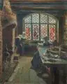 Edmund Körner, In der Klosterbibliothek, Öl auf Leinwand