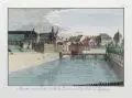 Gotthilf Wilhelm Weise, Ansicht eines Theils der Stadt Dresden von der Seite des Zwingers, Um 1785, Kolorierter Kupferstich auf Bütten