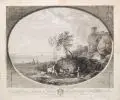 François Godefroy, LE TEMPLE DE L`AURORE, Um 1800, Radierung
