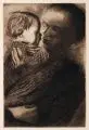 Mutter mit Kind auf dem Arm. II. Fassung by Käthe Kollwitz, 1910, Radierung auf Velin, offered Mar 2011