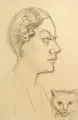 Gussy Hippold-Ahnert, Frau mit Katze