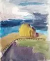 Landschaft am Meer. Ohne Jahr by Hedwig Holtz-Sommer, Aquarell auf Bütten, offered Mar 2011