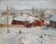 Julij Julievic Bljimental, Winter in Ufa, 1916, Öl auf Malpappe