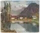 Lucien Poignant, Lac du Bourget (?), Um 1930, Öl auf Sperrholz