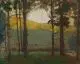 Eugen Reich-Münsterberg, Waldlandschaft im Sommer. Ohne Jahr, Öl auf Leinwand, auf Malpappe kaschiert