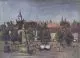 Paul Wilhelm, Erfurt - Blick vom Domplatz auf die Altstadt, 1951, Öl auf Leinwand