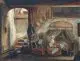 Jan Jacobus Matthijs Damschröder, Interieur mit Staffelei. Mitte 19. Jh, Aquarell