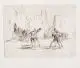 Max Slevogt, Don Quichotte. Ohne Jahr, Radierung auf chamoisfarbenem Papier