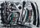 Veit Hofmann, Komposition, 1988, Mischtechnik auf Japan