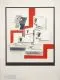 Edmund Kesting, Haus Bergmann Zigaretten, Um 1932, Bromsilbergelatineabzug, in roter Tempera überarbeitet, auf Karton