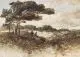 Joseph Wenglein, Landschaft mit zwei Wanderern / Autograph. Wohl Anfang 20. Jh