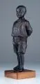 Rudolph Hölbe, Rudolf Hölbe, Michael (der Sohn des Künstlers), Um 1904, Bronze, gegossen, dunkelbraun patiniert
