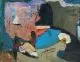 Arnold Fritz, Italienische Küste, 1957, Öl auf Malpappe