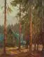 Rudolf Poeschmann, Waldschänke Kl.[eines] Raupennest, 1929, Öl auf Leinwand