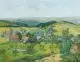 Rudolf Schmidt, Sächsische Landschaft. Ohne Jahr, Öl auf Malpappe