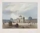 Louis-Jules Arnout, Vue de l´Hôtel de Ville, Kolorierte Lithographien, partiell weiß gehöht, auf chamoisfarbenem Karton
