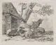 Karel Dujardin, Vier Schafe, Um 1655, Radierung auf Bütten