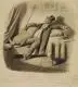 Johann Bernhard Schmelzer, Hotelpersonal / Mann, auf einem Sofa sitzend. 19. Jh, Bleistiftzeichnungen und Federzeichnung in Tusche, laviert