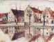 Johannes (Hans) Kotte, Bauernhäuser in Goes bei Pirna. Wohl um 1926, Aquarell