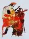 August Puig Bosch, August Puig (Bosch), Komposition in Gelb-Orange, 1966, Farblithographie