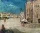 Bernhard Gobiet, Piazza del Santo in Padua. 1930er Jahre, Öl auf Leinwand