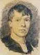Ulrich von Schönberg, / Unbekannter Künstler, Drei Herrenbildnisse. Spätes 19. Jh, Kohlezeichnungen und eine Graphitzeichnung auf braunem Maschinenbütten