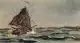 Friedrich Phillipp Schmöle, Segelschiff, Um 1900, Mischtechnik auf chamoisfarbenem Karton