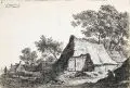 Anthonie Waterloo, Der kleine Weiler, Radierungen auf Bütten