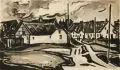 Erhard Hippold, Neuendorf, Hiddensee 1952, Pinselzeichnung in Tusche auf Bütten
