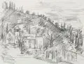 Walter Jacob, Ragusa, 1927, Graphitzeichnung auf Bütten