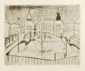 Otto Lange, Franke's Eisbahn, Um 1922, Kaltnadelradierung auf Japan