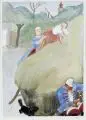 Ernő Jeges, Pst, Um 1920, Aquarell