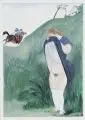 Ernő Jeges, Flüchtige Liebe, Um 1920, Aquarell