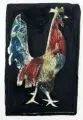 Ulrich Knispel, Stolzierender Hahn, 1952, Monotypie auf chamoisfarbenem Papier